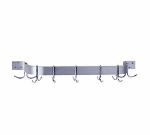 Advance Tabco GW1-120 - 120-in Wall Mounted Pot Rack, Single Bar w/ 9 Double Hooks